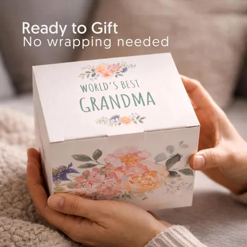 Vista 3 de Triple Gifffted Ideas de Regalo para la Mejor Abuela de Todos los Tiempos para Abuela de Nietos, Taza de Café y Calcetines de Nieto y Nieta