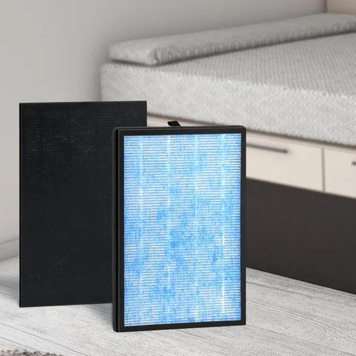 Vista 6 de Paquete de 2 filtros de aire de repuesto 3 en 1 compatibles con Okaysou Air Purif-ier Airmax 8L, ultrafiltro azul y filtro HEPA verdadero de grado