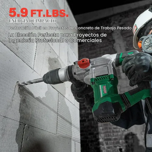 Vista 4 de Taladro de martillo rotatorio de hormigón resistente SDS-Max de 1-1