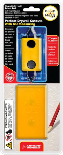 Vista 6 de Calculated Industries 8105 Herramienta Localizadora de Cajas Eléctricas para Paneles de Yeso Blind Mark - Potentes Objetivos Magnéticos de Tierras