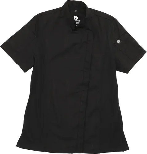 Vista 7 de Chef Works Springfield - Abrigo de chef para mujer Negro
