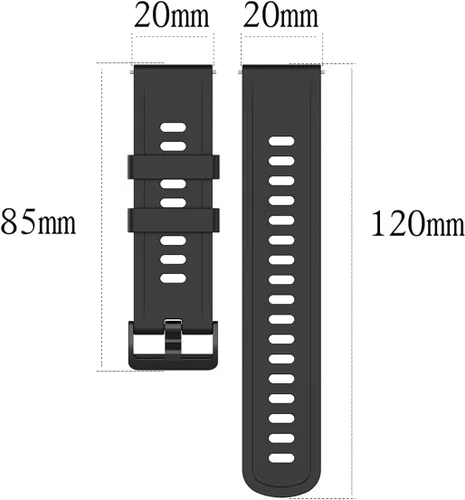 Vista 6 de SKM Correa de muñeca de 0.787 in para Samsung Galaxy Watch 4 Classic 46 1.654 in reloj inteligente Active 2 pulsera reloj 4 44 1.575 in correa