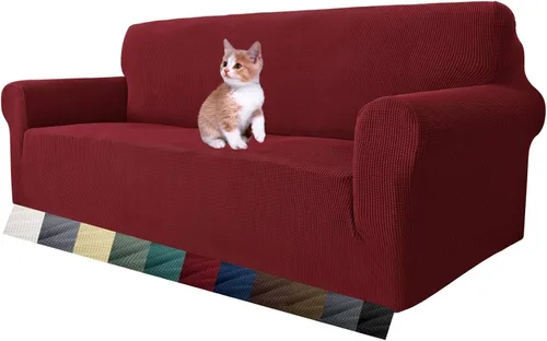Vista 96 de MAXIJIN Funda elástica para silla con brazos, 1 pieza para sofá o silla de estar, funda antideslizante (31-46 pulgadas), protector de muebles que se
