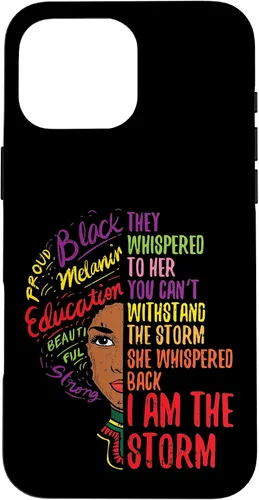 Vista 19 de I Am The Storm BLM Melanin Women African Black History Pride Case for iPhone 17