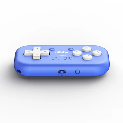 Vista 3 de 8Bitdo Micro Bluetooth Gamepad Pocket-sized Mini Controller for Switch, Android, and Raspberry Pi, Supports Keyboard Mode (Blue)