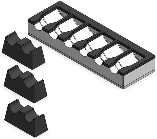 Vista 8 de MagAttach Organizadores de Extensión de Dados (1/2", Negro/Negro)
