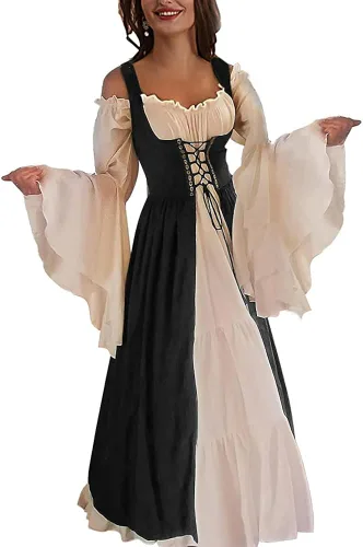 Vista 2 de Abaowedding Disfraz medieval renacentista para mujer