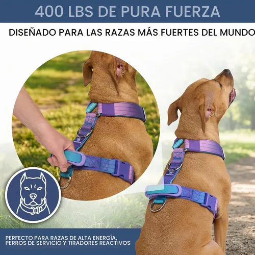 Vista 4 de Spark Paws Comfort Control No Pull Dog Harness - Heavy Duty Front Clip
