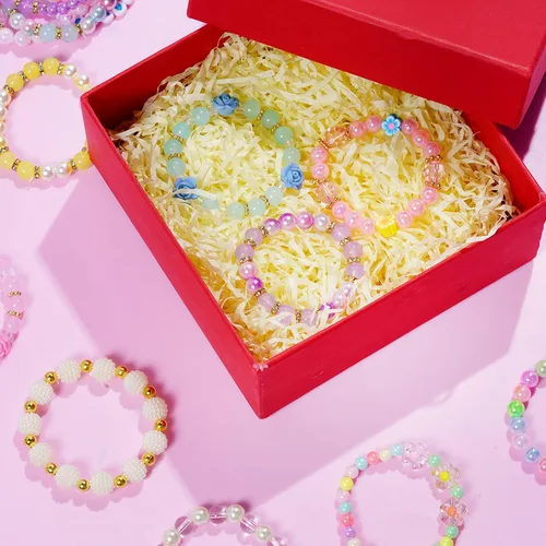 Vista 6 de Dxhycc 24 piezas de pulseras de princesa para niñas, pulseras con cuentas para niñas pequeñas, conjunto de joyería de disfraz para niñas