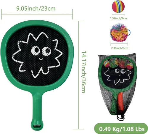 Vista 5 de Juego de pelota inflable de raqueta para niños y adultos, actividades familiares, juegos de juegos para interiores y exteriores, juguetes deportivos