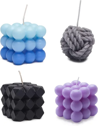 Vista 12 de Vela de burbujas, 4 velas de burbujas de cera de soja, juego de velas de burbujas perfumadas estéticas para decoración del hogar, dormitorio
