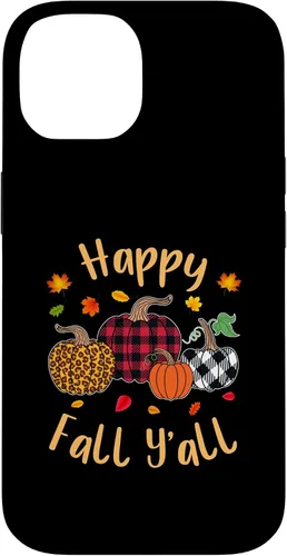 Vista 4 de Happy Fall Y'all Leopard Pumpkin Autumn Season Women Girls Case for iPhone 17