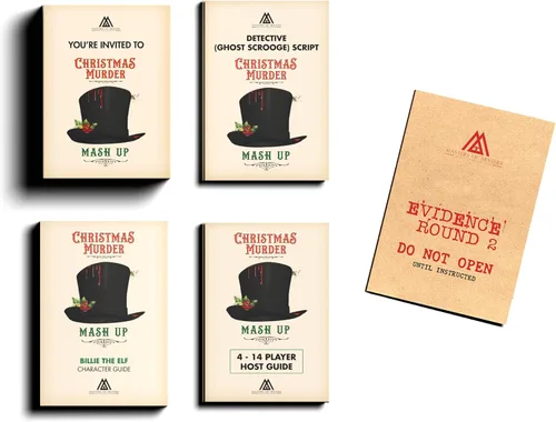 Vista 2 de Masters of Mystery Juego de cena de misterio de asesinato de Navidad victoriana - Juego de fiesta de Whodunnit para adultos - 4 a 20 jugadores
