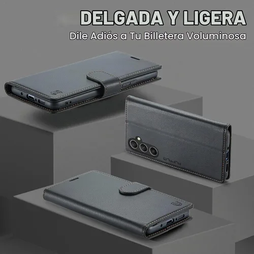 Vista 6 de FLIPALM - Funda tipo cartera para Samsung Galaxy A54, color negro