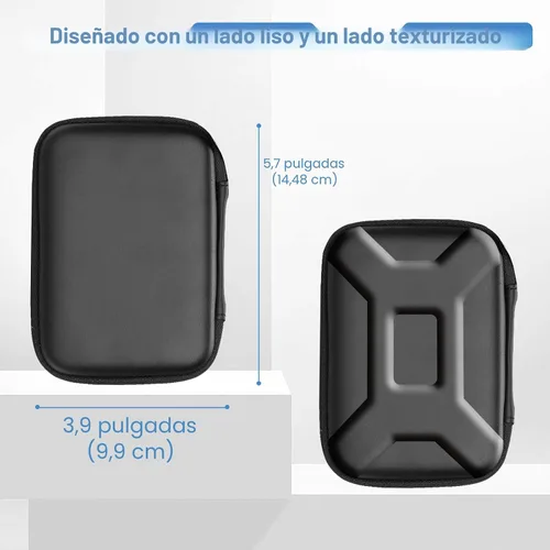 Vista 6 de ProCase Funda para disco duro para Canvio Basics Western Digital WD Elements My Passport Seagate Backup Plus Slim 1TB 2TB 3TB 4TB USB 3.0, 2.5
