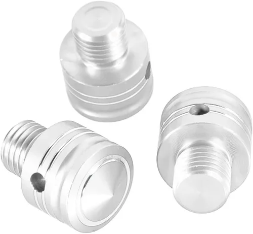 Vista 10 de Tornillos para espejo de motocicleta M10x1.25 de aluminio, 3 piezas en 1, juego universal para scooter, Street Bike Motocross, Cafe Racer (negro)