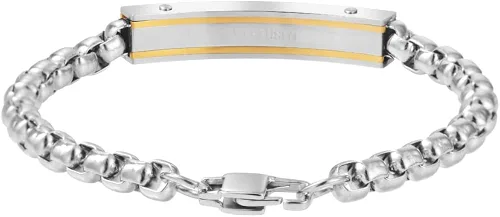 Vista 2 de Van Heusen Pulsera de identificación de cadena de acero inoxidable para hombre
