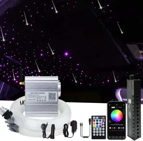 Vista 8 de Kit de Luces de Techo de Estrellas Firework Bluetooth Twinkle 10W para Decoración de Coche y Hogar con APP/Modo de Música Remoto RGBW LED Luz