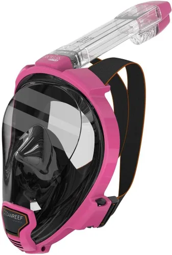 Vista 2 de Ocean Reef Aria QR+ con Soporte para Cámara y Snorkie Talkie Rosa Talla S/M