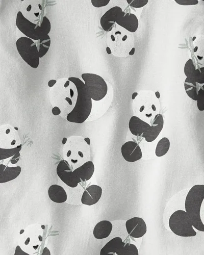 Vista 4 de little planet by carter's Conjunto de pijama de 2 piezas de algodón orgánico para bebés y niños pequeños, pandas, 2T, Pandas