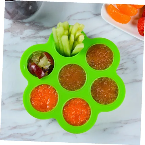 Vista 4 de Recipiente de silicona para alimentos sólidos complementarios de grado alimenticio, capacidad de silicona flexible y caja de conservación con tapa