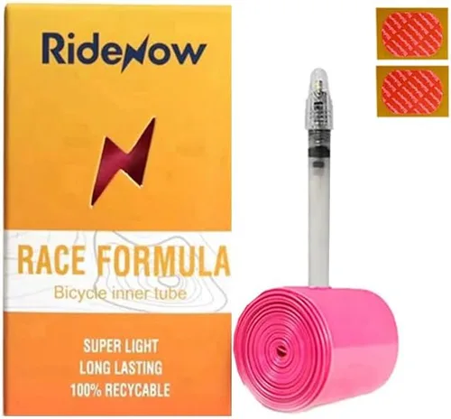 Vista 10 de RideNow 1/2/4 Pack Ultralight Bike Inner Tube 700 x 18-32 / MTB27.5/29 inch x 1.9-2.5 TPU Inner Tubes with 45/65/85mm Length French Valve Super Bike