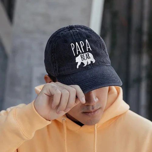 Vista 7 de Waldeal Gorra de béisbol ajustable con bordado de Papa Bear para hombre