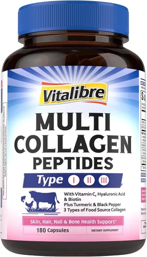 Vista 2 de Vitalibre Péptidos multicolágeno 180 cápsulas y ajo inodoro 180 cápsulas blandas