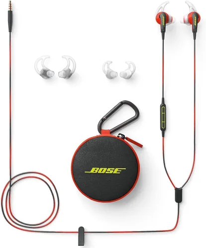Vista 3 de Bose SoundSport Auriculares intrauditivos con micrófono (Apple) (rojo) (renovado)