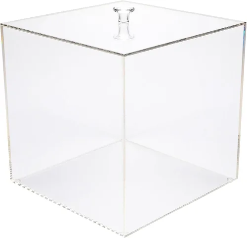 Vista 8 de Restaurantware Clear Tek - Caja de dulces de 3.9 x 3.9 x 3.9 pulgadas, 1 vitrina cuadrada, con tapa desmontable, almacena joyas de dulces o chicle