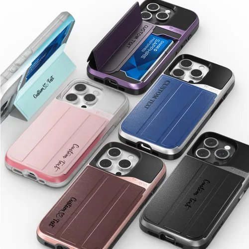 Vista 33 de VENA vCommute - Funda tipo cartera para iPhone 15, [protección contra caídas de grado militar] Funda de cuero con ranura para tarjetas con soporte