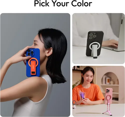 Vista 7 de ULANZI MA60 - Soporte magnético de trípode para iPhone - Mini trípode de smartphone de aluminio para teléfono celular, soporte de bolsillo