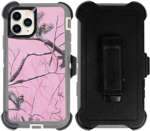 Vista 10 de Defender - Funda diseñada para iPhone 13 Pro Max, funda protectora híbrida a prueba de golpes, diseño de doble capa, cubierta de clip para cinturón