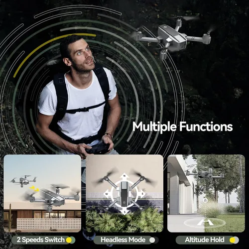 Vista 8 de Holy Stone HS440D - Drones con cámara para adultos 4K UHD, peso ligero de 249g con GPS, función de retorno automático, seguimiento, waypoints