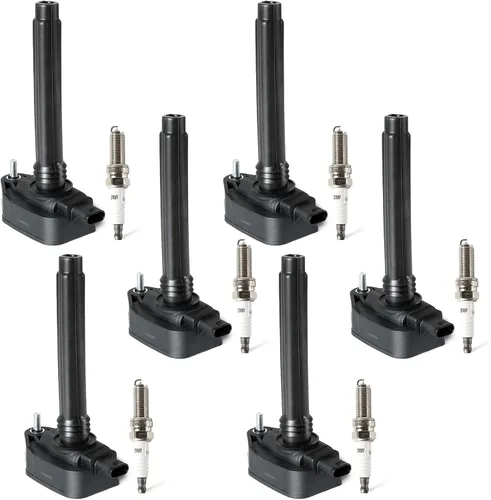 Vista 10 de Paquete de 6 bobinas de encendido UF242 y bujía de iridio IZFR5K11 compatible con Honda Accord Odyssey 3.0L 3.5L V6, Acura CL TL 3.2L V6 Reemplazar