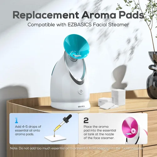 Vista 3 de EZBASICS Almohadillas de aromaterapia para vaporizador facial 100 piezas