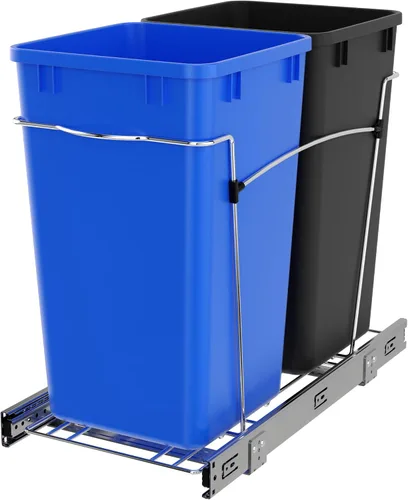 Vista 13 de Cesto de basura doble y extraíble RV V-15KD-18CS de Rev-A-Shelf
