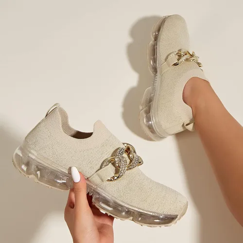 Vista 5 de LUCKY STEP - Tenis con cámara de aire de moda para mujer, transpirables, informales, cómodos y ligeros, para caminar