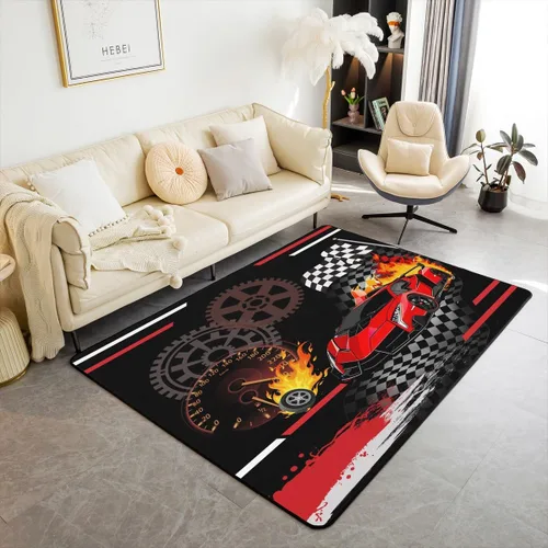 Vista 14 de jejeloiu Juego de alfombras de sala de estar, decoración de cine y noche, juego de alfombras de área de 3 x 5 con palomitas de maíz para interiores