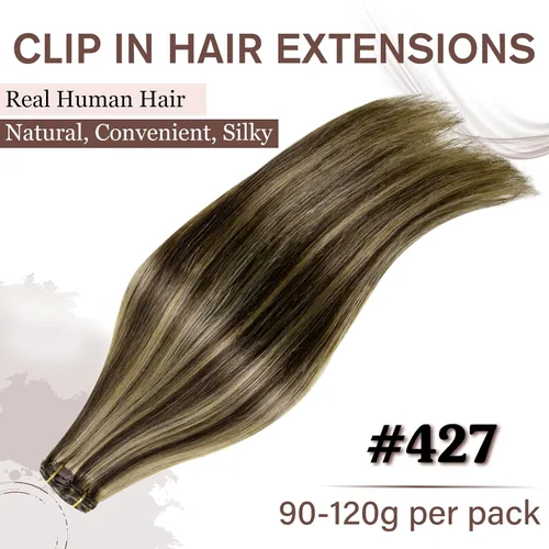 Vista 113 de Hetto . Extensiones de cabello humano rizado con clip, color #1 negro azabache, extensiones de cabello humano ondulado natural para cabeza completa