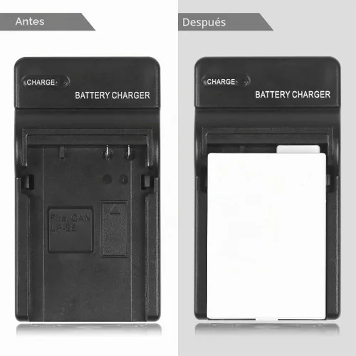 Vista 3 de Reemplazo del cargador de batería LP-E8 para Canon LP-E8 / LC-E8 - Cargador de pared y automóvil de CA, carga rápida segura