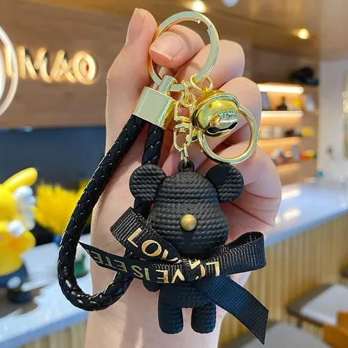 Vista 2 de BEXOA Lindo llavero Kawaii Anime Llaveros Accesorios, Kawaii Little Bear Bolso Charm Car Cartoon Llavero para niñas y mujeres