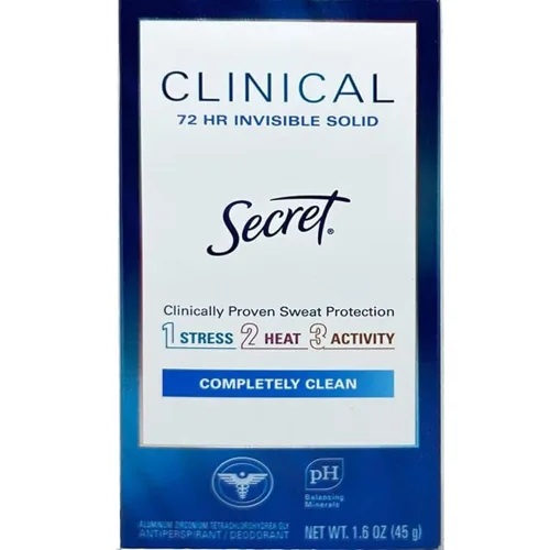 Vista 5 de Desodorante Secret Clinical Completely Clean, 1.6oz 3 paquetes