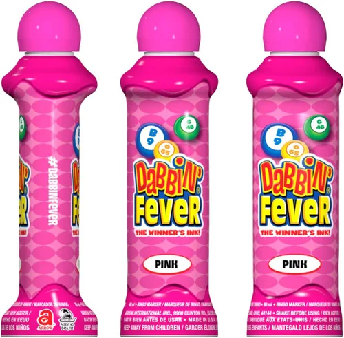Vista 2 de Dabbin' Fever - Marcadores de bingo, una docena de 3 onzas de tinta (Rosa)