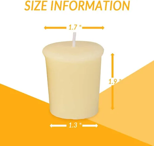 Vista 2 de Velas votivas de cera de abeja pura, paquete de 10 velas de cera de abeja natural sin perfume para fiestas familiares y regalos de cumpleaños Marfil