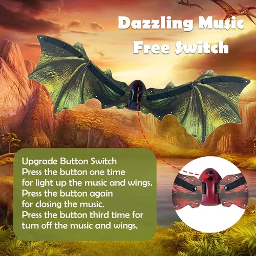 Vista 4 de VOD VISUAL Electric Dragon Wings with LED Lights For Kids