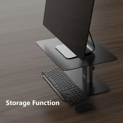 Vista 5 de Nillkin Soporte de monitor para escritorio, soporte de monitor de computadora de altura ajustable, soporte ergonómico de aluminio para monitor