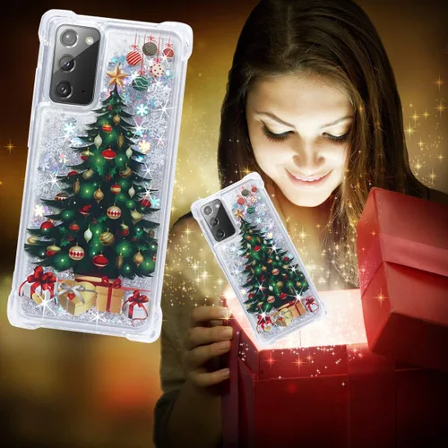 Vista 7 de Funda para Galaxy Note 20, con purpurina flotante líquida y suave, cojín de TPU suave de lujo, a la moda, linda funda para Samsung Galaxy Note 20