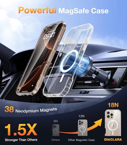Vista 248 de DIACLARA - Funda transparente compatible con iPhone XR 6.1 pulgadas 2018