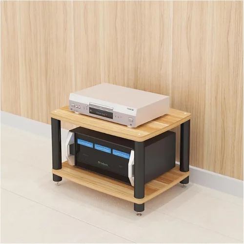 Vista 19 de Soporte para medios de audio y video, soporte de TV para juegos y estante estéreo, torre de audio, soporte para reproductor de grabaciones, pequeño